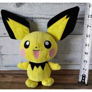Pokemon Pichu Plush WCT Wicked Cool Toys Electric Pickachu Evolution - 9" Tall